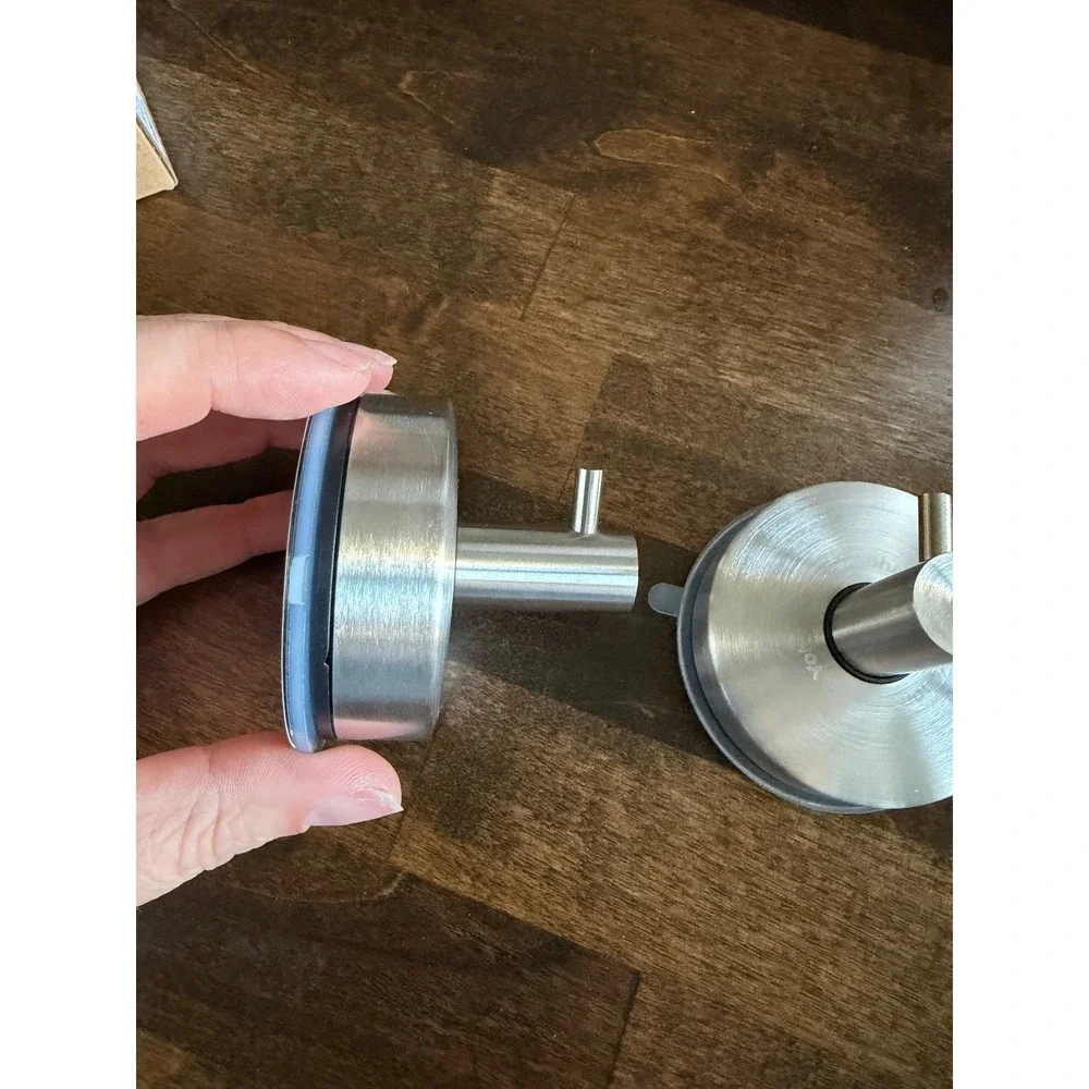 Brushed‎ Stainless Steel Suction Cup Coat Hooks 2-Pack Storage Organization